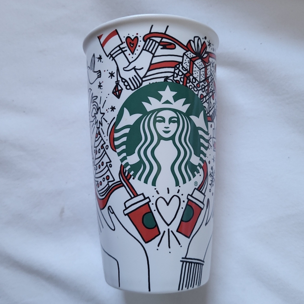 Starbucks Holiday Mug - Green and Red
